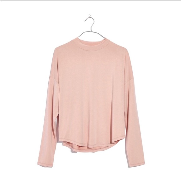 Madewell Tops - Madewell Sandwash Mock Neck Long Sleeve Tee - Sz M